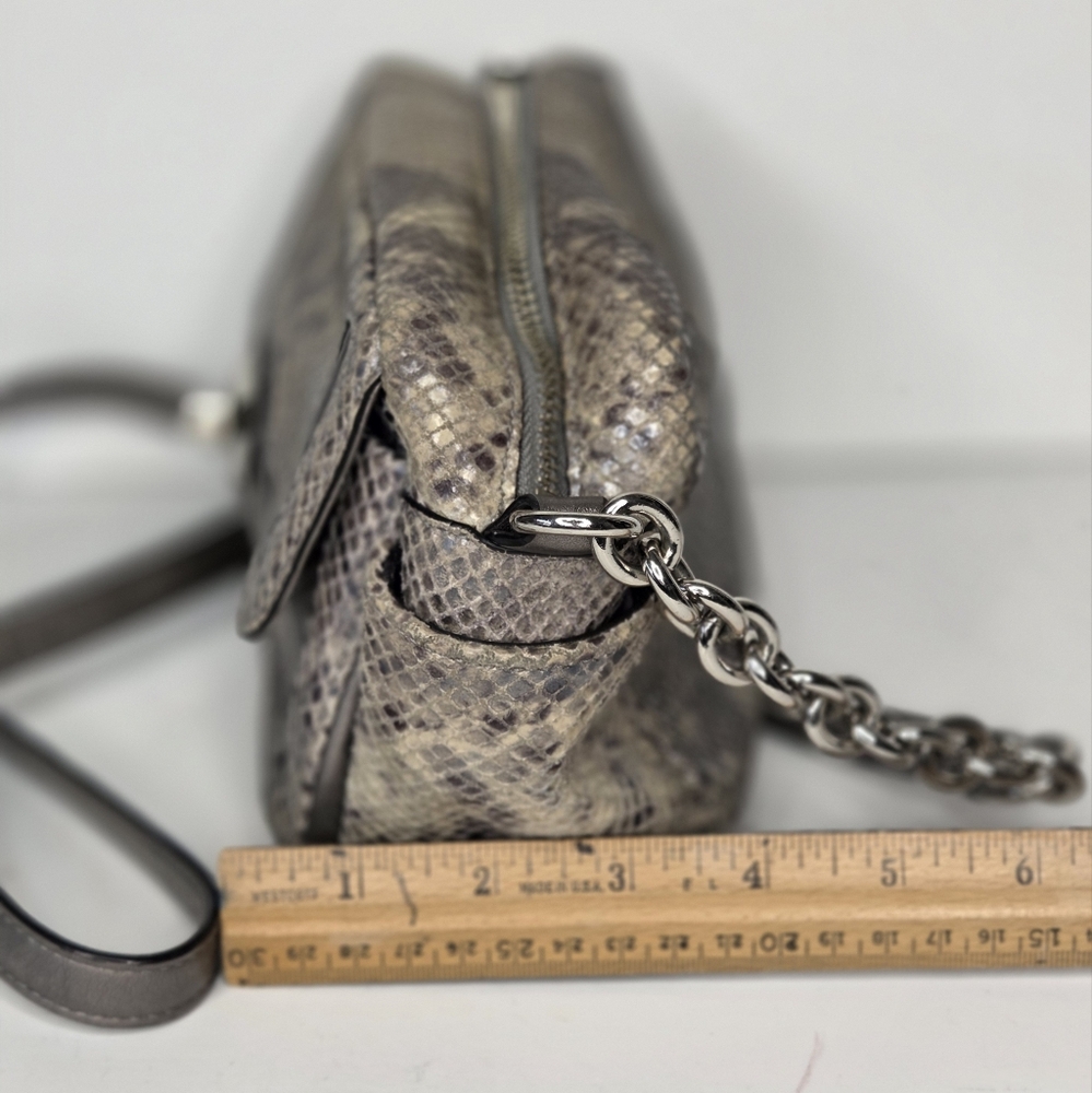 Coach Campbell SilverGray Python Exotic Snakeskin Camera Bag - Picture 9 of 16